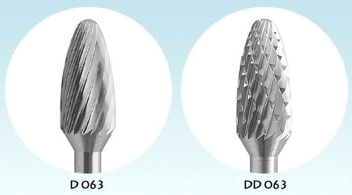 オナーロイ 超硬ロータリーカッター D063/DD063 3mm シャンク　ヘッド詳細