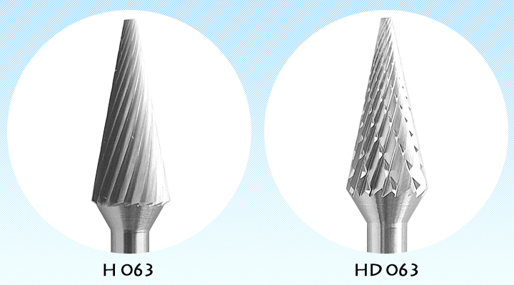 オナーロイ 超硬ロータリーカッター H063/HD063 3mm シャンク　ヘッド詳細